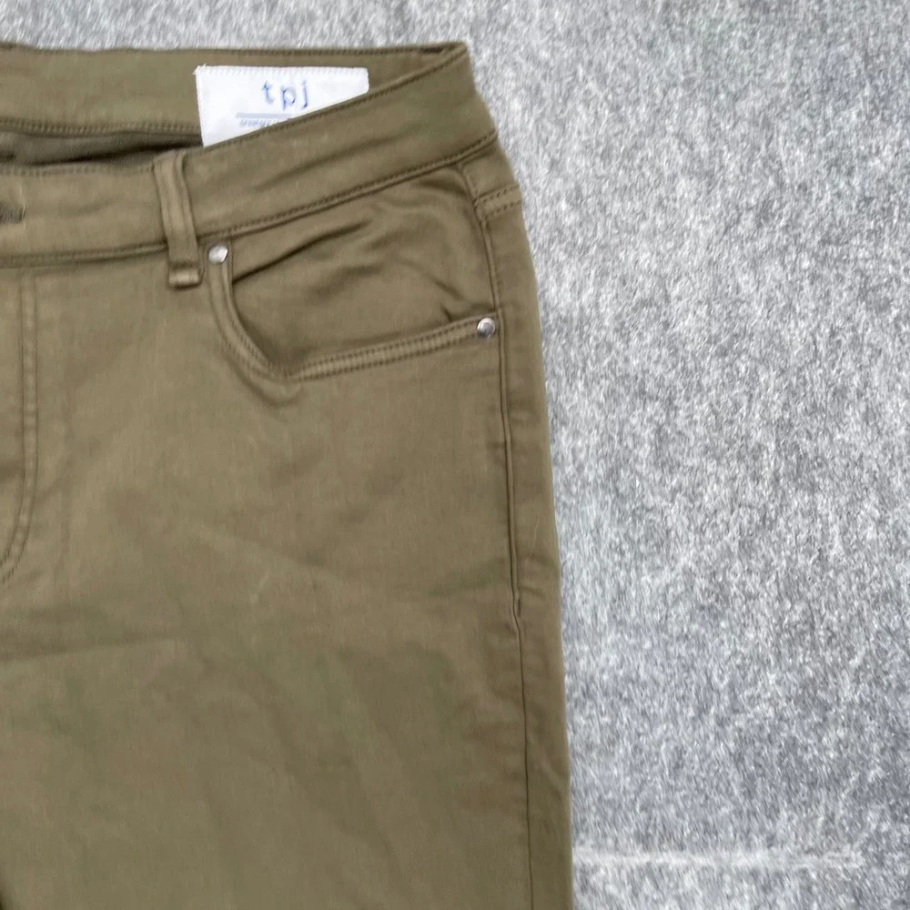 TPJ Pants Mens 38X32 Athletic Fit Leg Stretch Olive Green